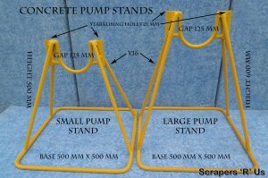 U Shaped Concrete Pump Stand Dimensions