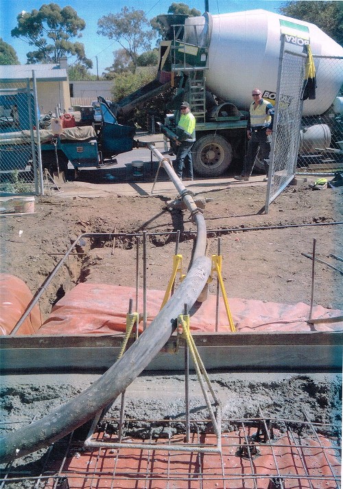 Concrete pump scrapers, stands and rollers